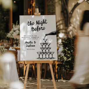 Whimsical Hand Drawn The Night Before Foam Board