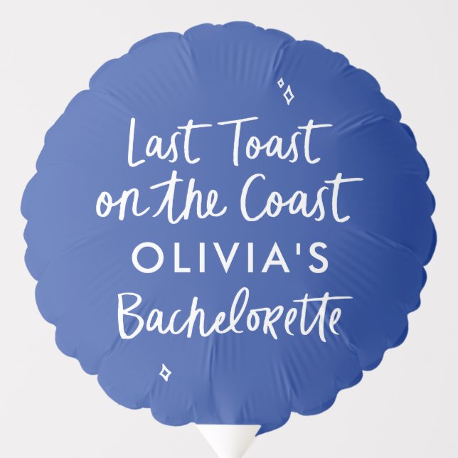Whimsical hand drawn toast toast on the coast balloon (Front)