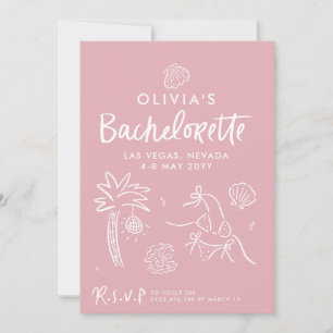 Whimsical hand drawn toast toast on the coast invi invitation