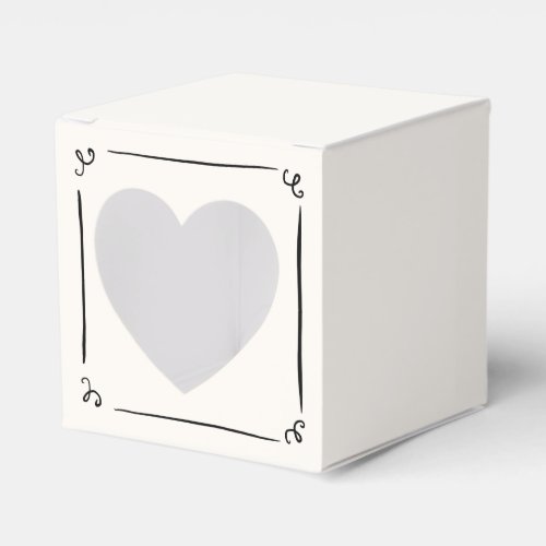 Whimsical Hand Drawn Wedding Favor Boxes