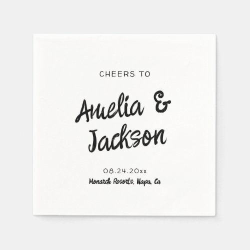 Whimsical Hand Drawn Wedding Invitation Napkins