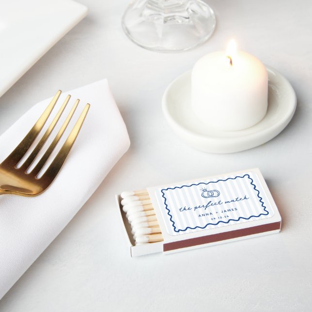 Whimsical Hand Drawn Wedding Matchbox Matchboxes (Insitu)
