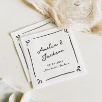 Whimsical Hand Drawn Wedding Napkins