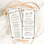 Whimsical Hand Drawn Wedding Program   Party<br><div class="desc">This adorable design features hand drawn elements and a whimsical bold text.</div>