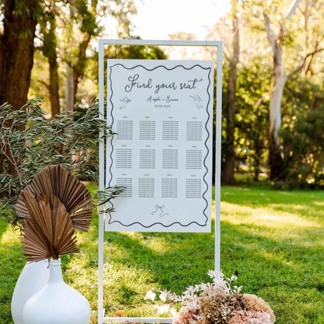 Whimsical Hand drawn Wedding Seating Chart Sign (Creator Uploaded)
