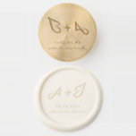 Whimsical Hand Drawn Wedding Wax Seal Stamp<br><div class="desc">This adorable design features hand drawn elements and a whimsical bold text.</div>