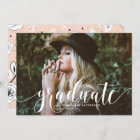 Whimsical Hand Lettered Floral Photo Graduation