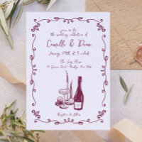 Whimsical Hand Lettered Illustrated Dinner