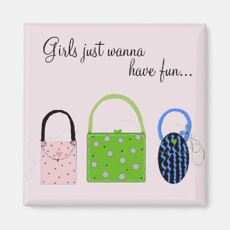 Whimsical Handbags with Cute Saying Magnet