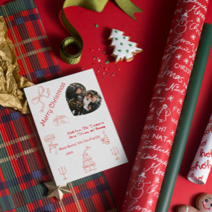 Whimsical handwritten Christmas Card