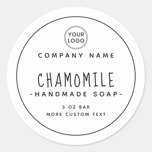 Whimsical handwritten font product name label