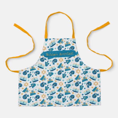 Whimsical Hanukkah design All_Over Print Apron