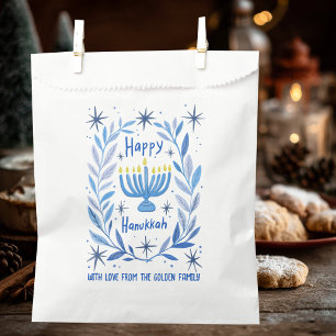 Whimsical Hanukkah Holiday Menorah Painting Custom Favor Bag