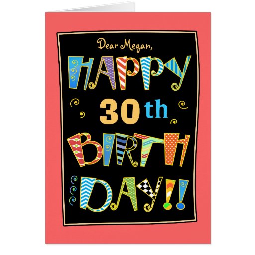 Whimsical Happy 30st Birthday-Funny Card | Zazzle
