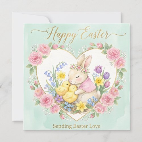 Whimsical Happy Easter Greeting Card