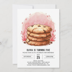 Whimsical Happy Editable Cookies Birthday Invitation