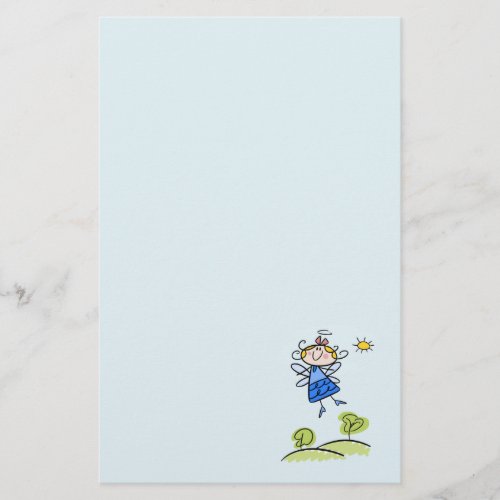 Whimsical Happy Flying Angel Fairy Stationery