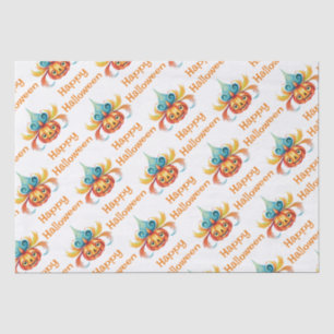 Whimsical Happy Halloween Pumpkin Tissue Paper