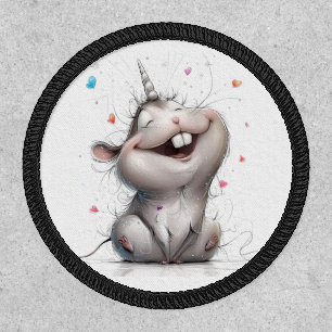 Whimsical Happy Unicorn Mouse Patch