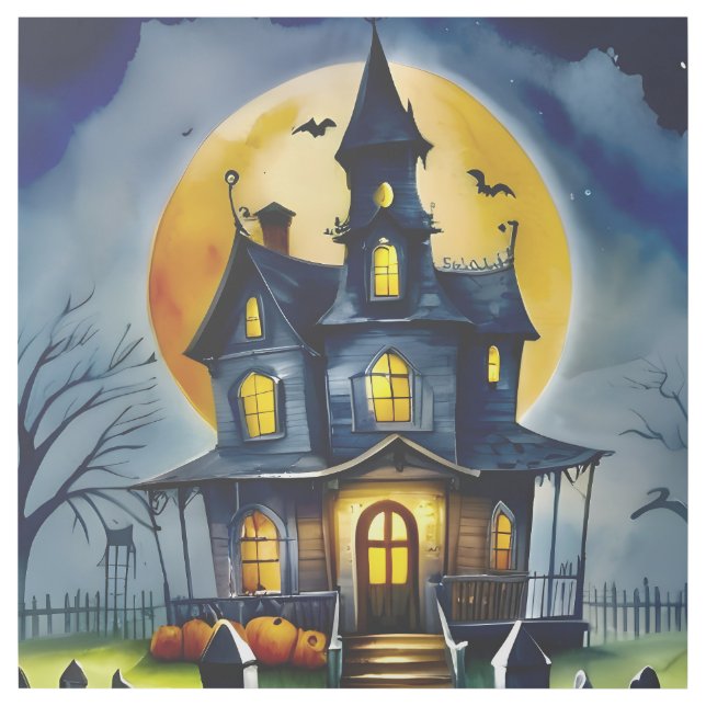 Whimsical Haunted House: 24" x 24” Gallery Wrap  (Front)