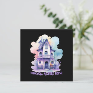 Whimsical Haunted House – Pastel Purple Halloween