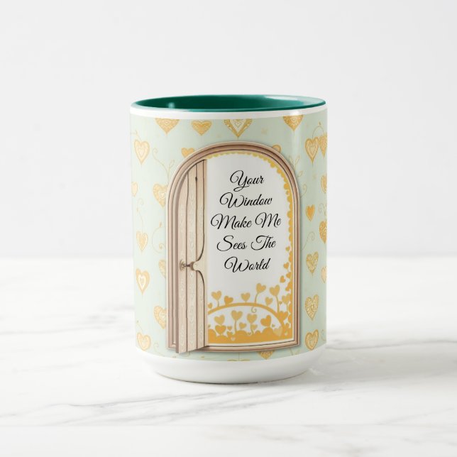 Whimsical Heart Door Illusion Mug (Center)