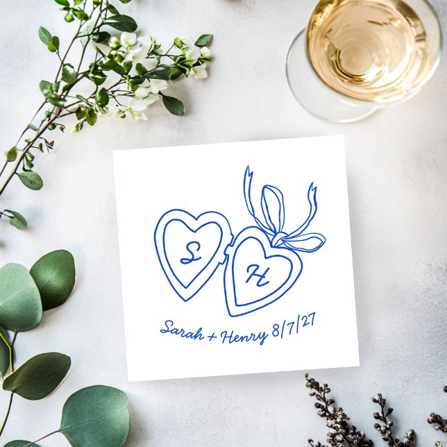 Whimsical Heart Locket Doodle Sketch Modern CUSTOM Napkins (Whimsical Heart Locket Doodle Sketch Modern CUSTOM Napkins
)