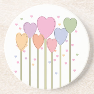 Whimsical Heart Lollipops Coaster