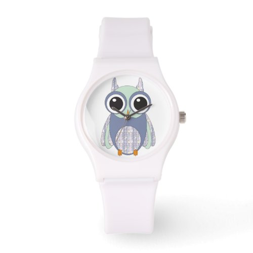 Whimsical Heart Pattern   Owl Watch