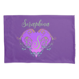 Whimsical Heart Personalized Pillow Case