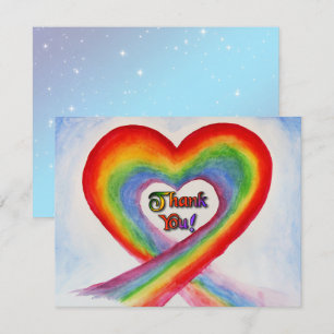 Whimsical Heart Thank You Greeting Card