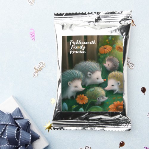 Whimsical Hedgehog Family Picnicking in the Garden Coffee Drink Mix