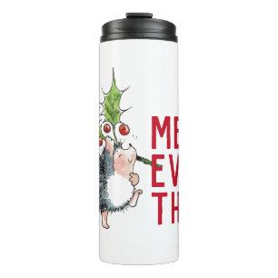 whimsical Hedgehog Merry Everything Thermal Tumbler