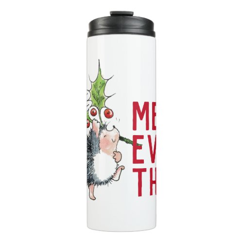 whimsical Hedgehog Merry Everything  Thermal Tumbler