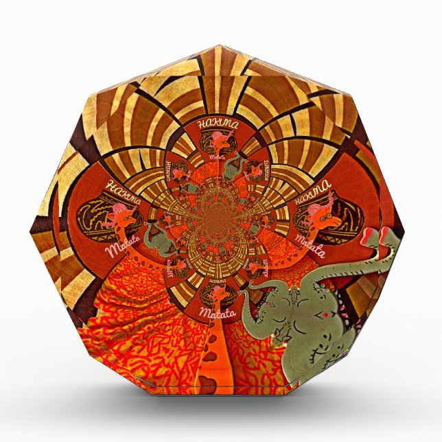 Whimsical Heights: Beautiful Funny Giraffe African Award (Front)