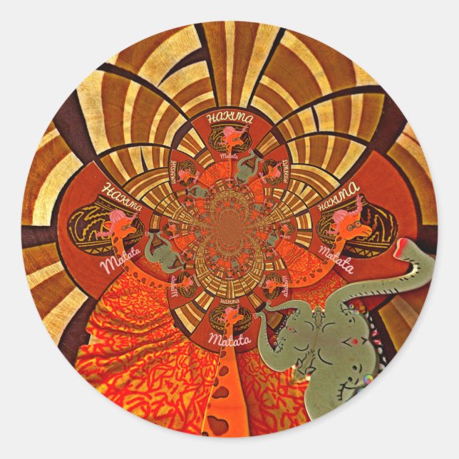 Whimsical Heights: Beautiful Funny Giraffe African Classic Round Sticker (Front)