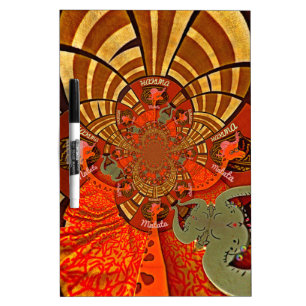 Whimsical Heights: Beautiful Funny Giraffe African Dry-Erase Board