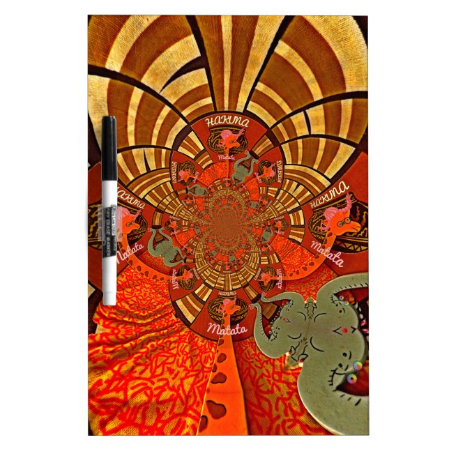 Whimsical Heights: Beautiful Funny Giraffe African Dry-Erase Board (Front)