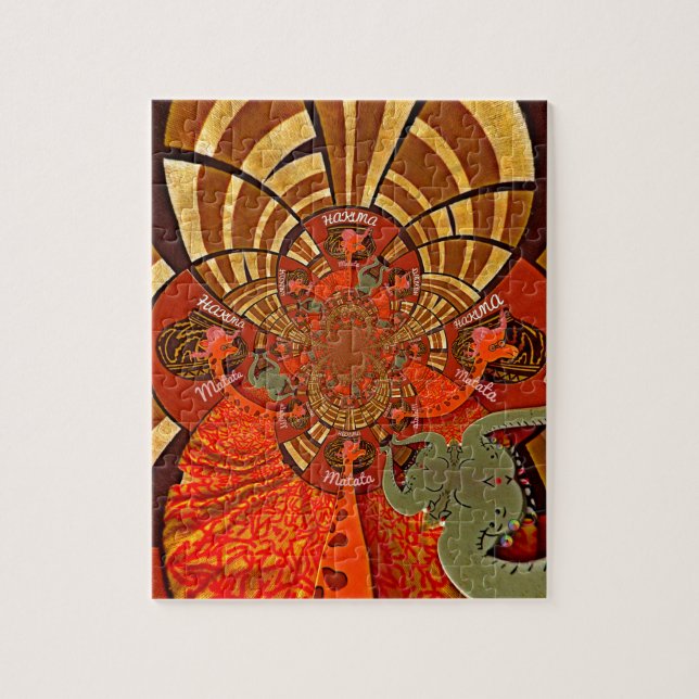 Whimsical Heights: Beautiful Funny Giraffe African Jigsaw Puzzle (Vertical)