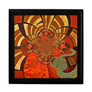 Whimsical Heights: Beautiful Funny Giraffe African Keepsake Box