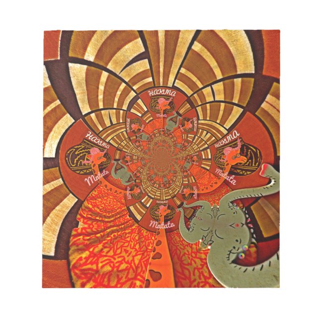 Whimsical Heights: Beautiful Funny Giraffe African Notepad (Front)