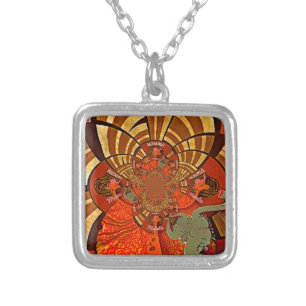 Whimsical Heights: Beautiful Funny Giraffe African Silver Plated Necklace