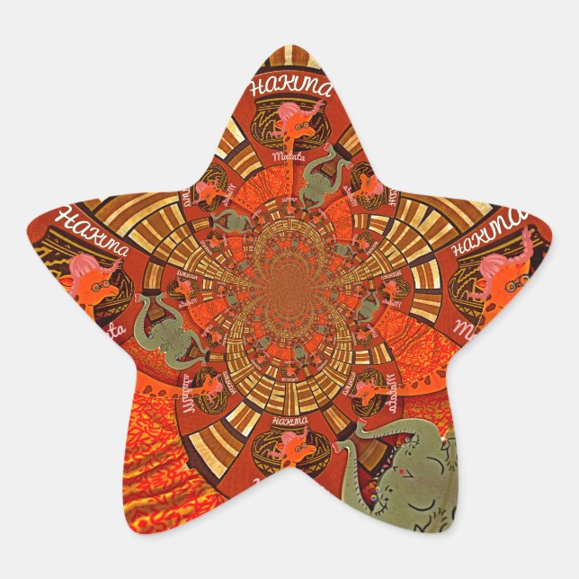 Whimsical Heights: Beautiful Funny Giraffe African Star Sticker (Front)