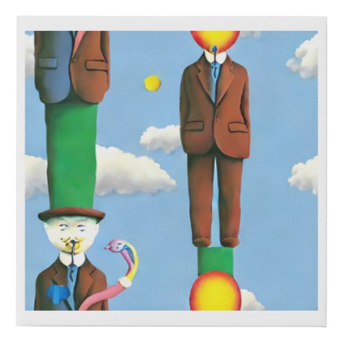 Whimsical Heights of Imagination Faux Canvas Print