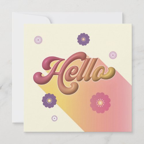Whimsical Hello Note Card