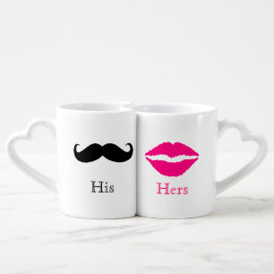 Whimsical His and Hers Mug Set