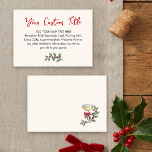 Whimsical Holiday Custom Wedding Enclosure Card