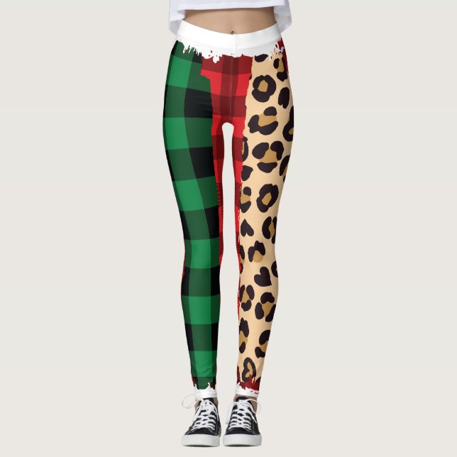 Whimsical Holiday Love Art Leggings (Front)