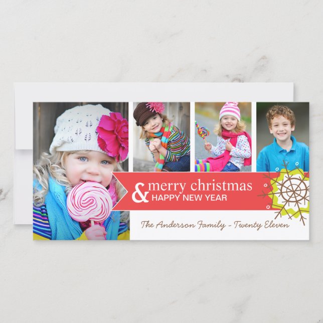 Whimsical Holiday Photo Cards (Front)