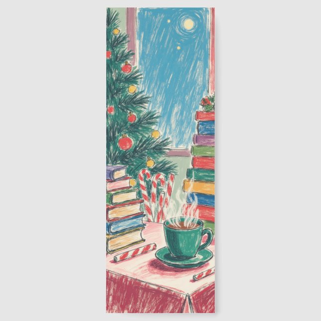 Whimsical Holiday Reads – Cozy Christmas Bookmark (Front)
